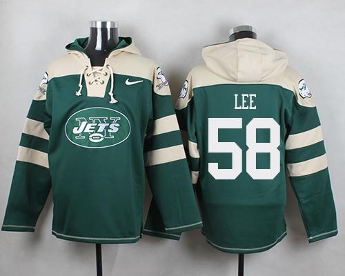 Nike Jets #58 Darron Lee Green Player Pullover NFL Hoodie - Click Image to Close